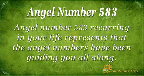 Angel Number 583 Meaning